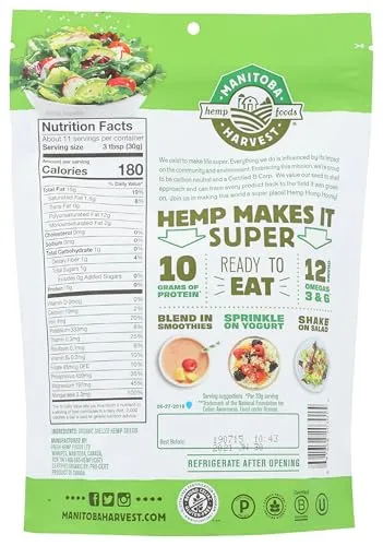 MANITOBA HARVEST HEMP HEART SHELLED ORG 12OZ