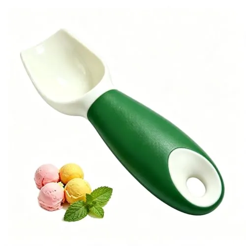 Ice Cream Scoop, Non-Slip Plastic Scooper for Frozen Yogurt
