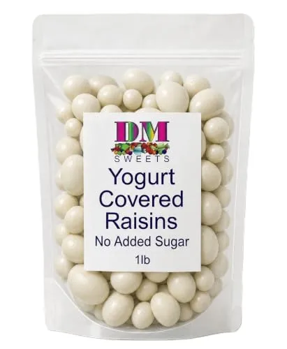 Yogurt Covered Raisins 1lb Gourmet Sweet Creamy Chewy Coated No Sugar Added
