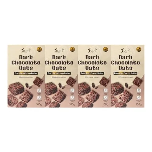 Sunnyside Dark Chocolate Granola Bites - Crunchy Oat Snacks - Pack of 4