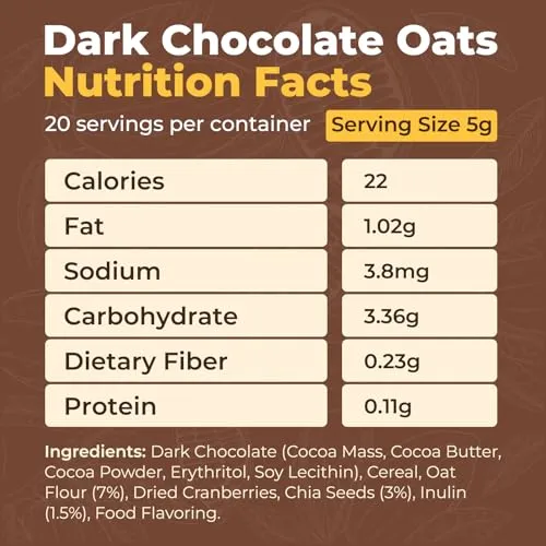 Sunnyside Dark Chocolate Granola Bites - Crunchy Oat Snacks - Pack of 2