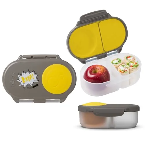 b.box Batman Snack Box, Snack Containers for Kids, Kids Lunch Box