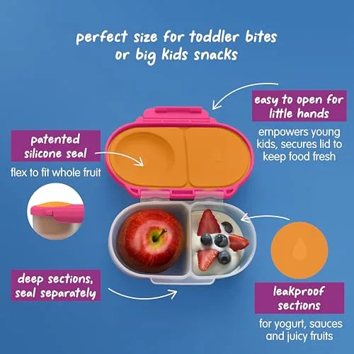 b.box Snack Box 2-Pack, Snack Containers for Kids, 1.75 Cup Kids Lunch Box