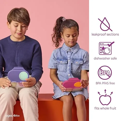 b.box Snack Box 2-Pack, Snack Containers for Kids, 1.75 Cup Kids Lunch Box