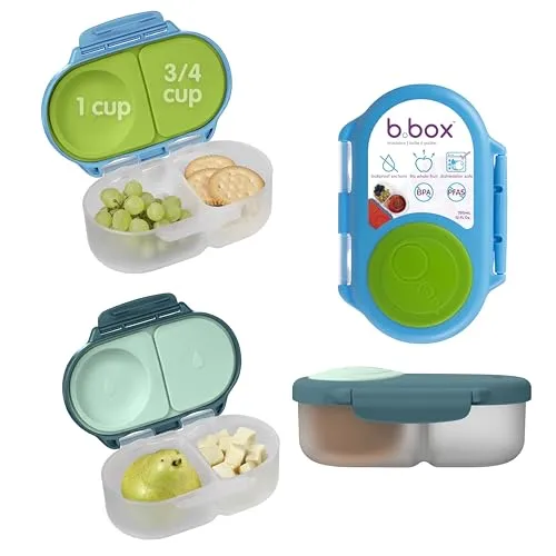 b.box Snack Box 2-Pack, Snack Containers for Kids, 1.75 Cup Kids Lunch Box