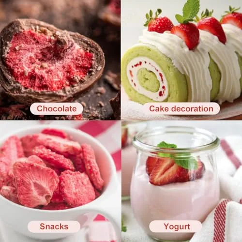 5.47 Oz Freeze Dried Sliced Strawberries Fruit Snack for Baking & Yogurt