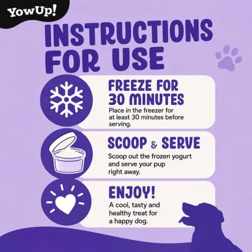 YowUp Frozen Yogurt Dog Treat, Bacon Flavor, 4 Cups