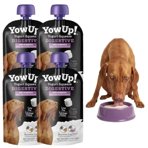 YowUp Dog Yogurt Treat, Digestive with Prebiotics, 4 Pouches