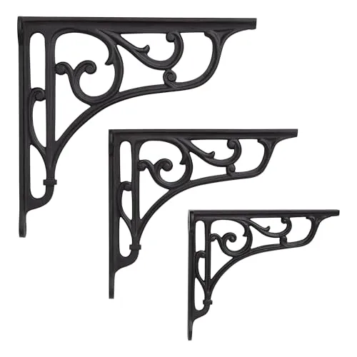 Signature Hardware 955171-7 Amaranth 8" Cast Iron Shelf Bracket