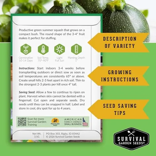 Squash Seeds Collection for Planting