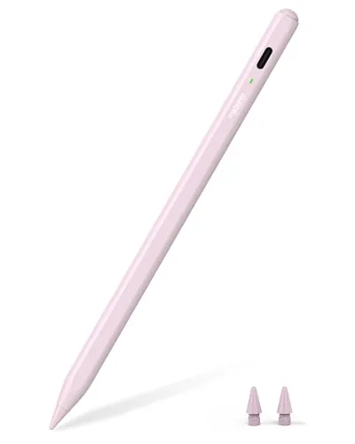 Metapen Pencil Air8 for iPad 2018-2026, 10 Min Faster Charge, Palm Rejection Stylus Pen for iPad a16/11/10/9/8/7/6th Gen, Pro 12.9/11/13-inch M4/M5, Air 3/4/5/M2/M3/M4, Mini 5/6th, Pink
