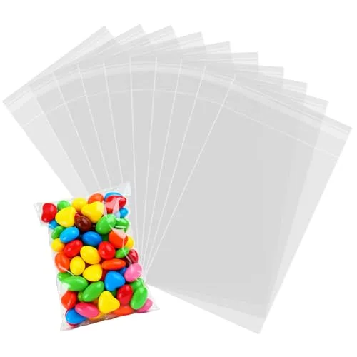 200 Pcs Self Sealing Cellophane Bags, 2x3 Inches Cookie Bags, Resealable Cellophane Bags Self Adhesive for Bakery Cookies Candy Snack