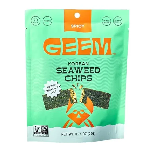 Geem, Chips Korean Seaweed Spicy, 0.71 Ounce