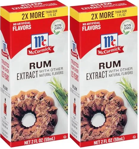 McCormick Rum Extract with Other Natural Flavors, 2 fl oz (Pack of 2)