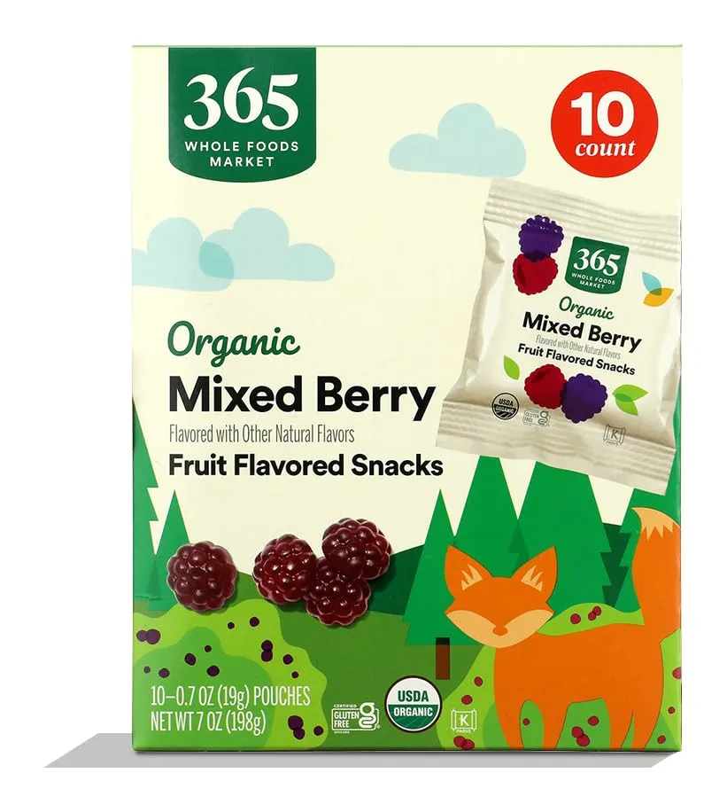 365 by Whole Foods Market Organic Berry Blend Fruit Snacks 10ct, 0.7 OZ