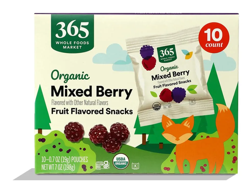 365 by Whole Foods Market Organic Berry Blend Fruit Snacks 10ct, 0.7 OZ