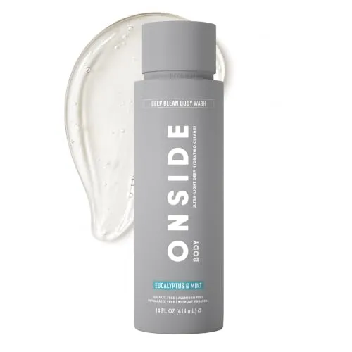 ONSIDE Men's Deep Clean Body Wash, Eucalyptus Mint,14 fl oz