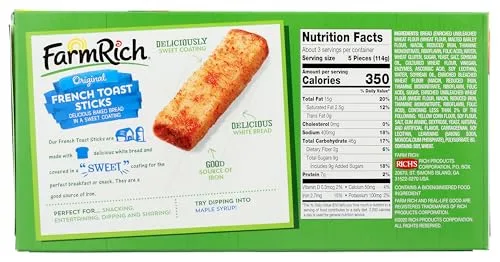 Farm Rich Original French Toast Sticks, Frozen Breakfast, 12 oz