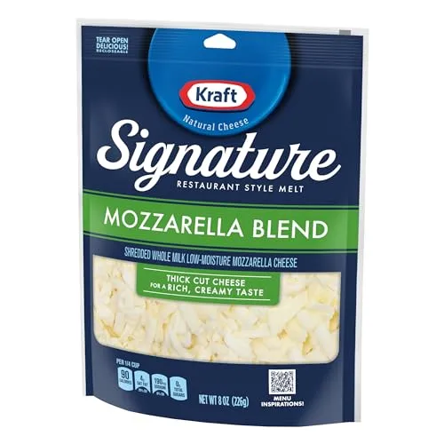 Kraft Signature Thick Shreds Mozzarella Blend Cheese 8 oz Bag
