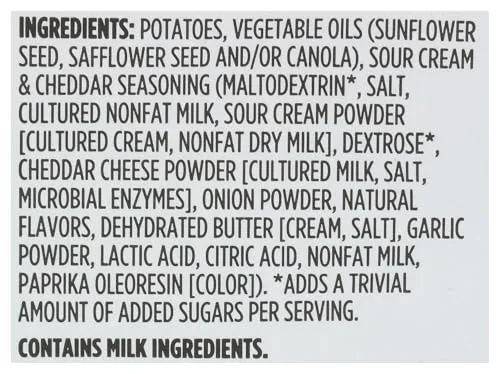 365 by Whole Foods Market, Sour Cream Cheddar Rippled Potato Chips, 8 OZ