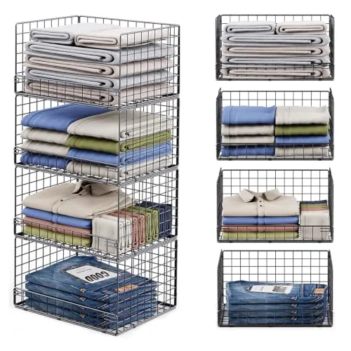 Stackable Closet Organizers and Storage, Closet Shelf Organizer System