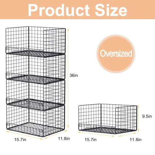 Stackable Closet Organizers and Storage, Closet Shelf Organizer System