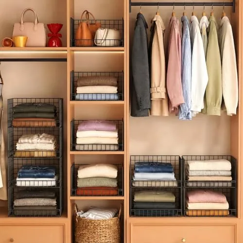 Stackable Closet Organizers and Storage, Closet Shelf Organizer System