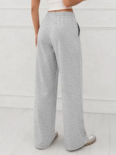 ATHMILE Womens Wide Leg Sweatpants High Waisted Baggy Teen Girl Pants