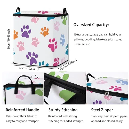 2pcs blanket storage bag for under bed,closet organizers 95L