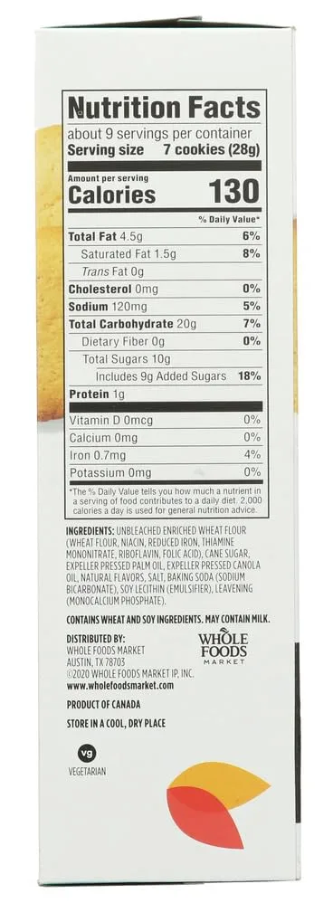 365 by Whole Foods Market Vanilla Wafer Cookies, 9 OZ