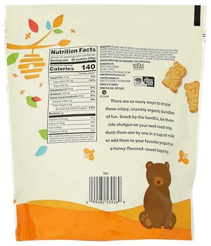 365 by Whole Foods Market Organic Bears Honey Graham Cookies, 11 OZ