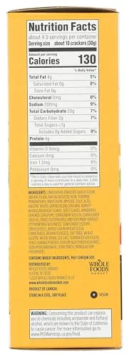 365 by WFM, Cracker Pita Ancient Grain, 5 Ounce