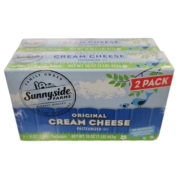 Sunnyside Farms, Cream Cheese, 2 Count, 8 Ounce
