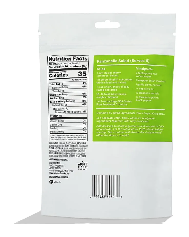 365 by Whole Foods Market Garlic & Herb Croutons, 4.5 OZ