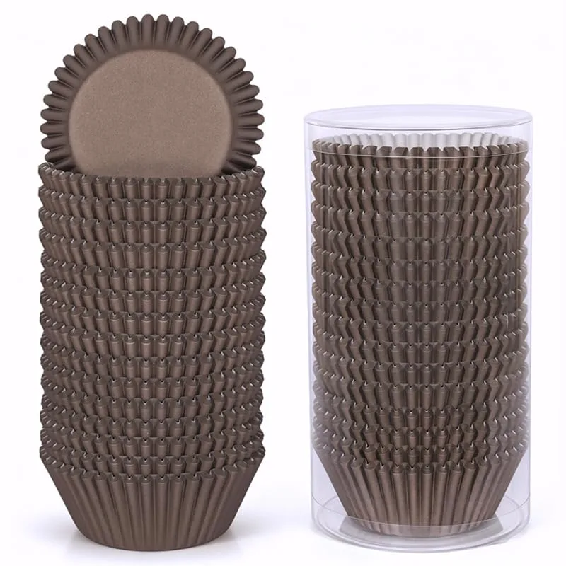 Standard Brown Cupcake Liners 400 Count, Food-grade Paper Baking Cups, No Smell Muffin Cups Cupcake Wrappers for Baking supplies