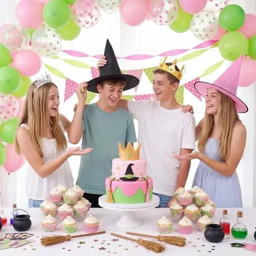 Pink and Green Cupcake Liners, 200 PCS Standard Paper Baking Cups