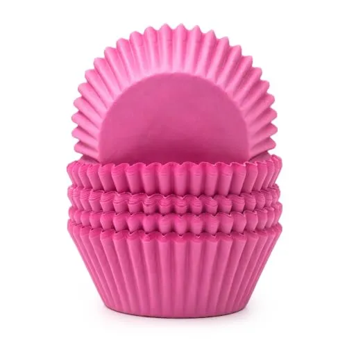 Jumbo Cupcake Liners, Premium Greaseproof Paper Large Baking Cups, 150-Count, Pink