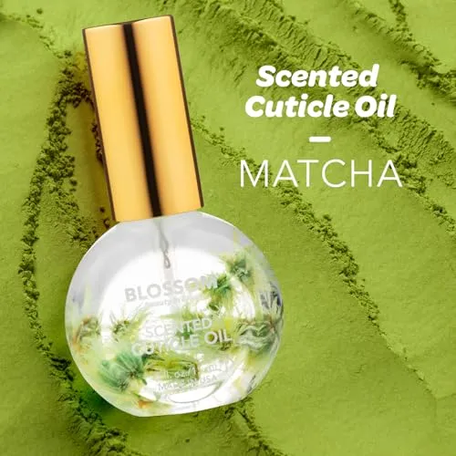 Blossom Cuticle Oil for Nails, Hydrating, Moisturizing, Matcha, 0.5 fl. oz