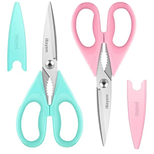 iBayam Cute Kitchen Scissors All Purpose Heavy Duty Meat Poultry Shears