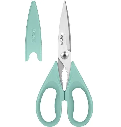iBayam 1-Pack Kitchen Scissors All Purpose Kitchen Shears Heavy Duty 8.5"