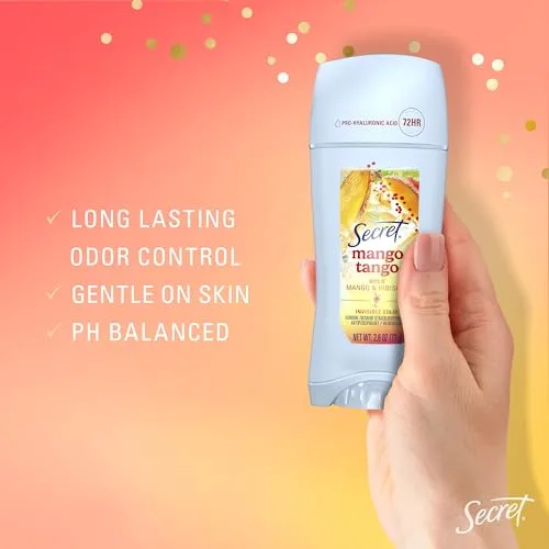 Secret Fresh Antiperspirant Deodorant for Women, Mango Tango Scent, 2.6oz