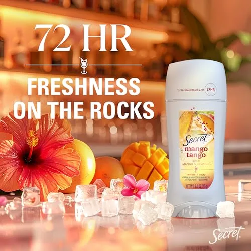 Secret Fresh Antiperspirant Deodorant for Women, Mango Tango Scent, 2.6oz