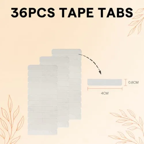 Full Shine Double Sided Replacement Tape, White, 0.8cm*4cm 36PCS