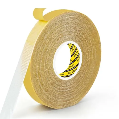 High Tack Double Sided Tape Heavy Duty Grid Mesh Stick,0.59" x 66FT