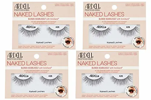 Ardell Naked Lashes Natural 426 with Invisiband - Lightweight, Natural False Eyelashes, Seamless Blend Strip, 4 Pairs