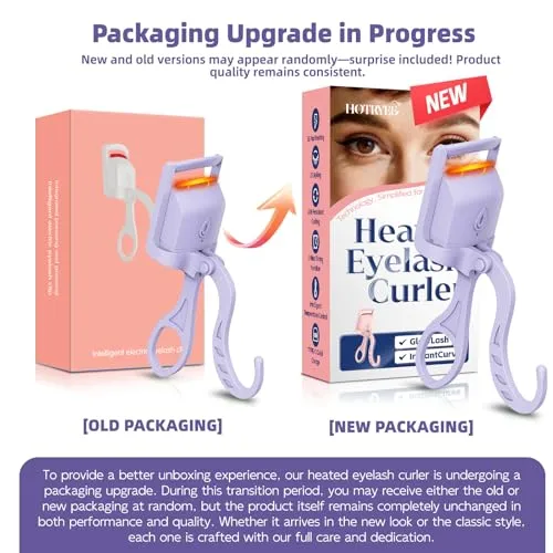 Heated Eyelash Curler,24H Long-Lasting Curls &Safe Anti-Burn,Purple