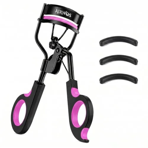 Eyelash Curler with 3 Extra Refill Pads, Professional Lash Curler for Perfect Natural Curl, Comfortable Pinch-Free Design, Beauty Tool for Home & Travel