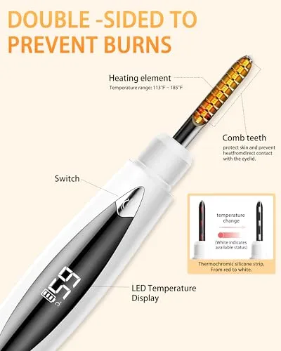 Heated Eyelash Curler,Portable Eyelash Curlers, Gift for Women