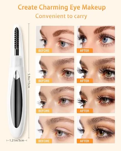 Heated Eyelash Curler,Portable Eyelash Curlers, Gift for Women