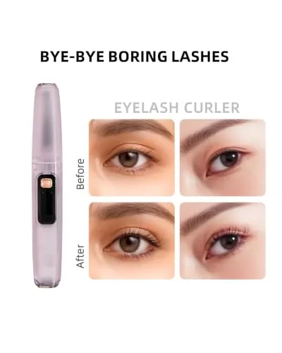 Heated Eyelash Curler, Eye Lash Curler Heated for Women's Lift – Misty Pink